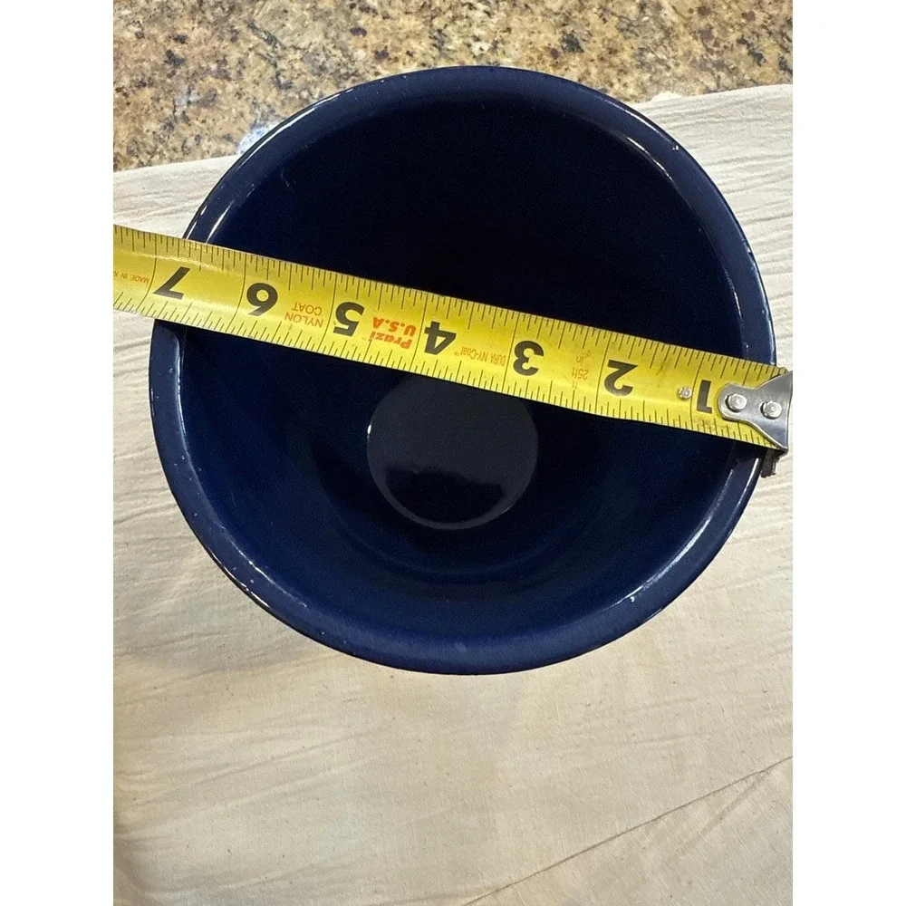 Robinson Ransbottom Blue Crown 2 Qt Kitchen Crock Cobalt Blue Ribbed Stoneware